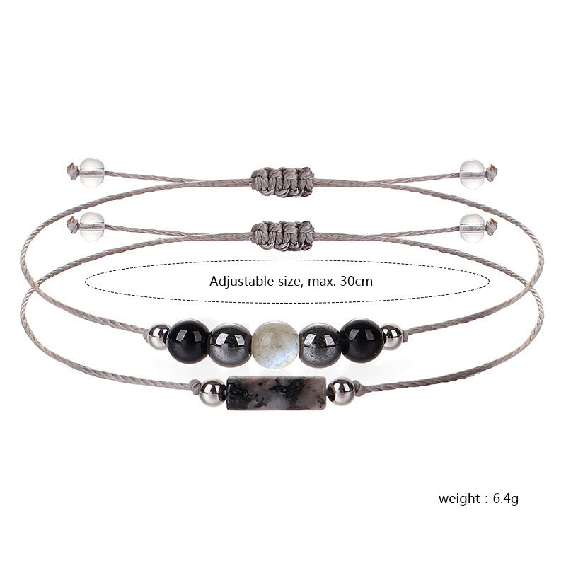 Wholesale Amethyst Tiger Eye Pillar Stone Moonstone Crystal Bracelet